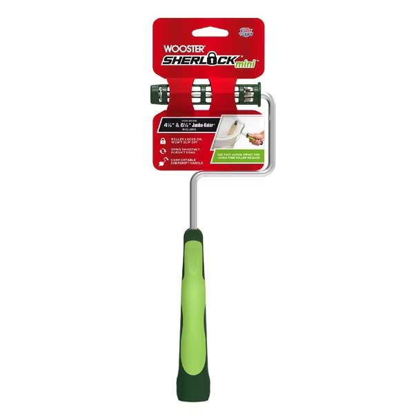 Mini Paint Roller Frame, Cage, Polypropylene Handle, 4-1/2